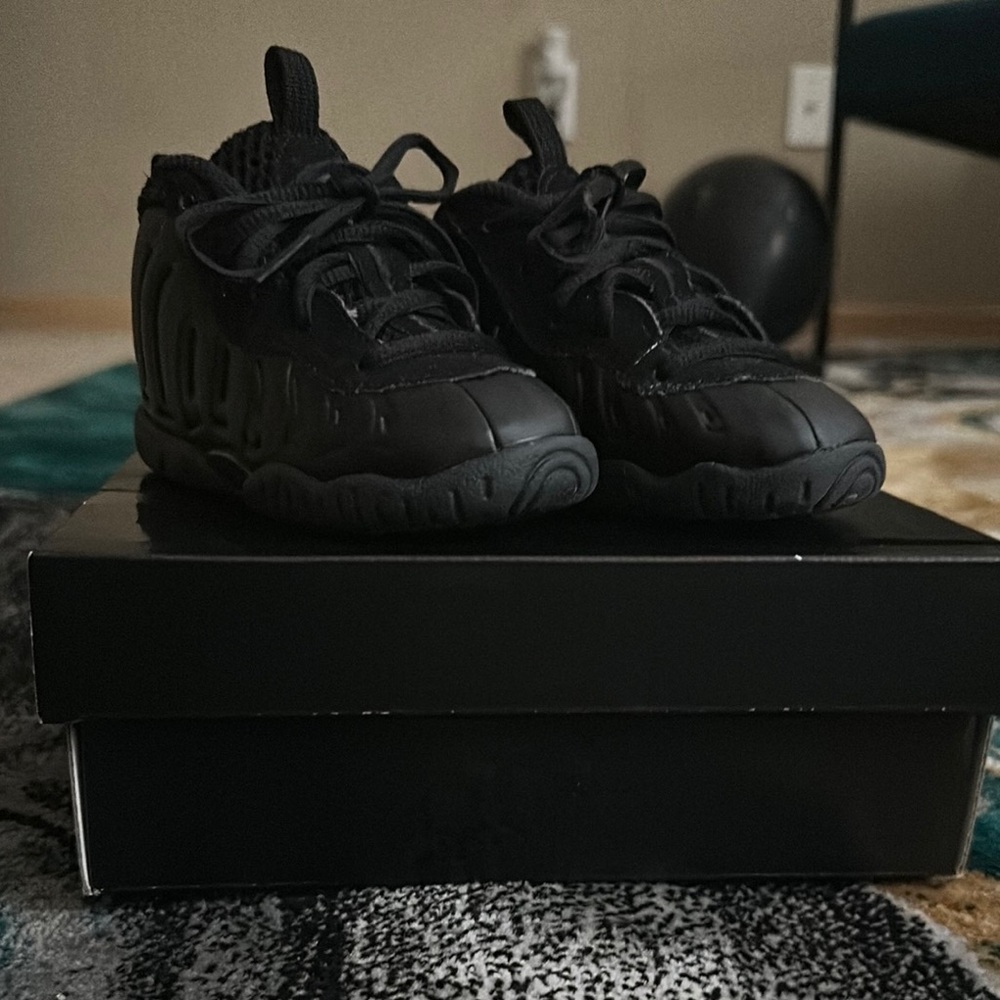 Sleek Black Kids Sneakers